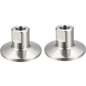 uxcell Pipe Fitting KF25 Female Threaded 1/4 PT to Clamp OD 40mm Ferrule 2 Pcs