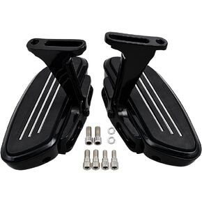 Anzios RearBlack الركاب مسند لوح الأرضية مجموعة قوس متوافق مع Harley Streamliner Style Touring Road Street Glide 1993-2021 2022 2023