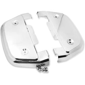 HTTMT MT216-115- Chrome Passenger Footboard Covers Compatible with Harley Street Bob FXDB/Road Glide FLTRX/Tour Glide Classic FLTC/Street Glide FLHX