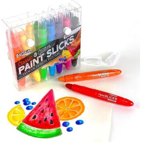 ArtSkills Solid Tempera Paint Sticks for Kids,16 Washable Paint Sticks for Kids Crafts, Twistable Paint Crayons