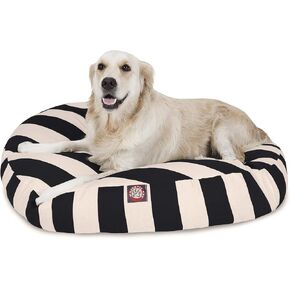 Yellow Plantation Medium Round Indoor Outdoor Pet Dog Bed With Removable Washable Cover By Majestic Pet Products