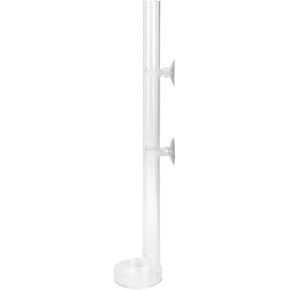 Estink Aquarium Feeding Tube, Acrylic Transparent Aquarium Fish Shrimp Feeder Fish Feeding Tube with Tray Fish Accessory for Crystal Shrimp Tropical Fish (Tube Length