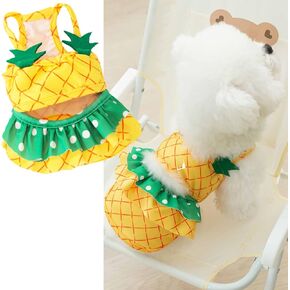 Funny Doggie Swimwear Bikini Summer Dog Clothes Beach Swimsuit Puppy Bathing Suit Puppy Vest Cooling Dog Shirts for Small Dogs, Cat Apparel (Medium, Yellow Bee)