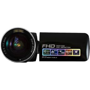 HamiltonBuhl HDV17BK ActionPro FHD Digital Video Camera 24MP, 2.7-Inch TFT-LCD Screen with 270 Angle Rotation, 18x Digital Zoom (Black)