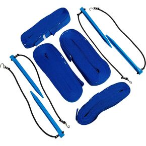 Tandem Sport Volleyball Court Lines - 2" Blue Webbed Volleyball Court Lines - Volleyball Lines for Regulation Size or Short Court - Blue