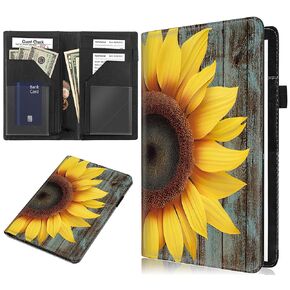 RYUITHDJP Server Book for Waitress, Waitress Books with Zipper Pocket Butterflies Flowers Design Serving Book Organizer Restaurant Guest Check Presenter Fit for Serving Aprons