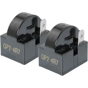 MEETOOT 2 قطعة QP-02-4.7 PTC ثلاجة بدء التتابع 2 دبوس مبردات ضاغط كاتب 4.7 أوم ضاغط مبرد PTC كاتب