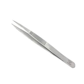 Scientific Labwares Stainless Steel General Purpose Forceps with Straight Strong Tips (4.5 in. (115mm), Smooth Tips and Handle)