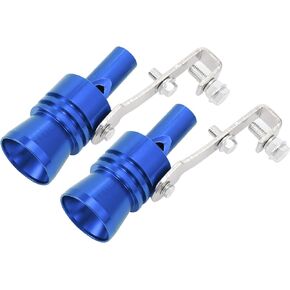 X AUTOHAUX 2 قطعة XL حجم سبائك الألومنيوم العالمي توربو الصوت العادم الخمار الأنابيب صافرة سيارة هدير صانع الأحمر