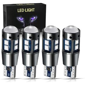 YEERON 4pcs 168 194 T10 LED Bulbs Super Bright 10x3030SMD Chips LED Lamp for Side Marker Door Wedge lights.(Red)