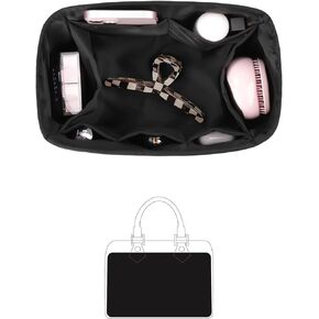 KINGS IN BAG Organizer Insert for Speedy Bags, Speedy Bag Organizer Insert, Silky Satin Organizer for Speedy 25, Multiple Color Options(Black, Speedy25)