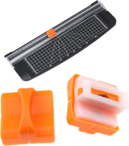 SING F LTD Paper Cutter Replacement, A4 Paper Cutter Blades Cutting Tool with Safe Pressing Design 10pcs Orange in Saudi Arabia