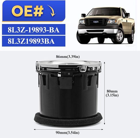 8L3Z-19893-BA لوحة القيادة AC الحرارة تنفيس الهواء القناة اللوفر ل 2004 2005 2006 2007 2008 Ford F150 /2006 2007 2008 لينكولن مارك LT (الكروم ودرجة التيتانيوم) 8L3Z19893BA in Kuwait