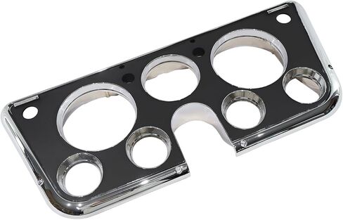 إطار LAFORMO Dash Bezel 7 فتحات كروم وأسود متوافق مع شاحنة 1967 1968 1969 1970 1971 1972 Chevy C10 Truck in Kuwait