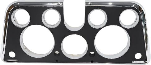 إطار LAFORMO Dash Bezel 7 فتحات كروم وأسود متوافق مع شاحنة 1967 1968 1969 1970 1971 1972 Chevy C10 Truck in Kuwait