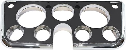 إطار LAFORMO Dash Bezel 7 فتحات كروم وأسود متوافق مع شاحنة 1967 1968 1969 1970 1971 1972 Chevy C10 Truck in Kuwait