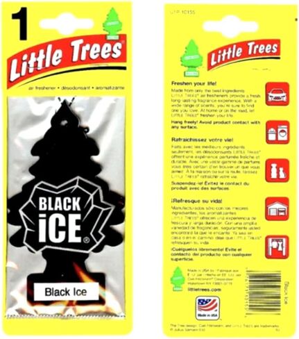 Little Trees Car Air Freshener | Hanging Paper Tree for Home or Car | Black Ice | 3 Pack in Saudi Arabia