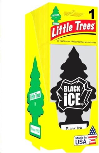 Little Trees Car Air Freshener | Hanging Paper Tree for Home or Car | Black Ice | 3 Pack in Saudi Arabia