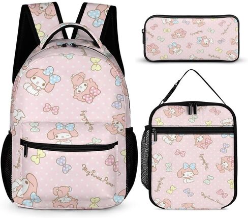 Anime Backpacks Sets, Cartoon Animal Laptop Backpack Daypack 3D Printed Schoolbag 3 piece for Kid Toddler Girls Boys Teens Elementary Middle School Bookbag Combo Set with Lunch Box and Pencil Bag in Saudi Arabia
