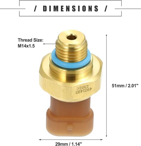 مستشعر ضغط زيت المحرك Motoforti، مفتاح ضغط الزيت، بلاستيك، 4921493، Glod Tone Brown in Saudi Arabia