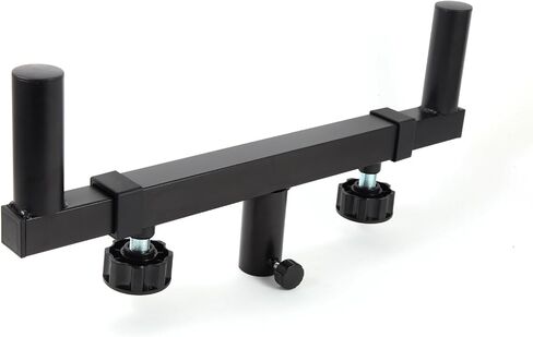DecarDamai Dual Speaker Pole Mount Brackets for PA Speaker/DJ Speaker/Subwoofer/On Stage Speaker Stand, Speaker Stand Bar Adapter with Adjustable Width 15.8" - 22.8" in Saudi Arabia