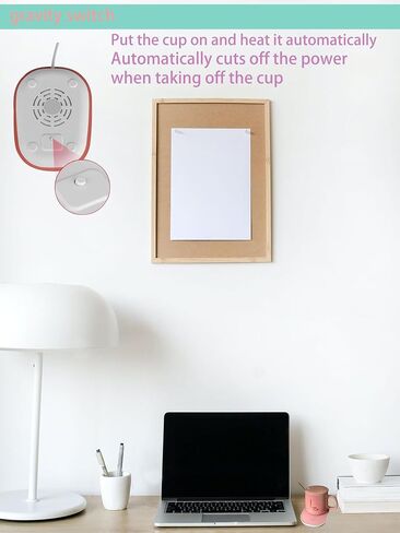 Mug Warmer, Coffee Warmer for Desk Auto Shut Off, Pink Coffee Mug Warmer, Gift Box Coffee Cup Warmer, Coffee Warmer for Desk, USB Interface Mug Warmer for Desk, Cup Warmer, Coffee Warmer with Mug Set in Saudi Arabia