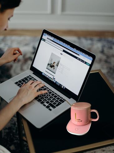 Mug Warmer, Coffee Warmer for Desk Auto Shut Off, Pink Coffee Mug Warmer, Gift Box Coffee Cup Warmer, Coffee Warmer for Desk, USB Interface Mug Warmer for Desk, Cup Warmer, Coffee Warmer with Mug Set in Saudi Arabia