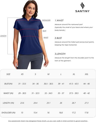 قميص جولف نسائي من SANTINY بسحاب Dri-fit بأكمام قصيرة وقمصان بولو UPF50+ قمصان جولف للتنس للنساء للعمل الكاجوال (Lavender_XL) in Kuwait