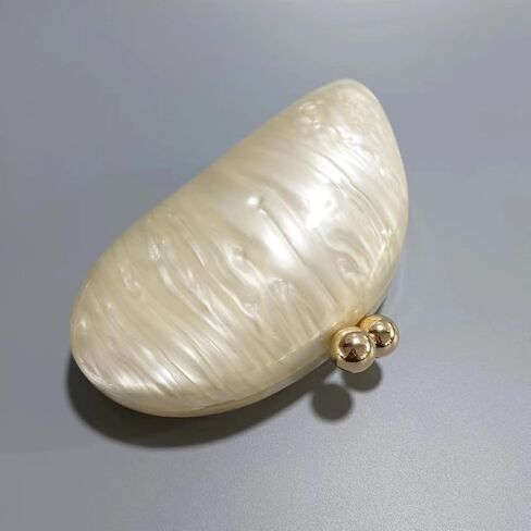 Acrylic Shell Shaped Bag Luxury Marble Clutch Evening Purses for Women Glitter Handbag for Wedding Cocktail Party Prom in Saudi Arabia