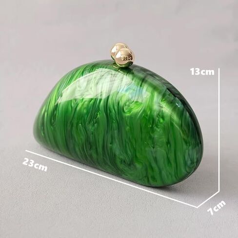 Acrylic Shell Shaped Bag Luxury Marble Clutch Evening Purses for Women Glitter Handbag for Wedding Cocktail Party Prom in Saudi Arabia