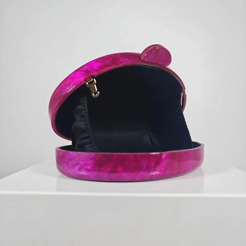 Acrylic Shell Shaped Bag Luxury Marble Clutch Evening Purses for Women Glitter Handbag for Wedding Cocktail Party Prom in Saudi Arabia