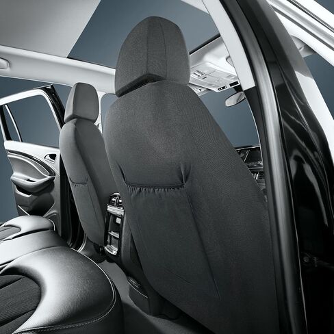 غطاء مقعد السيارة من Road Comforts، أغطية مقاعد السيارة الجلدية الأمامية، أغطية مقاعد السيارة الرياضية ذات الظهر المنخفض، متوافقة مع الوسائد الهوائية، تناسب عالمي لمعظم السيارات وسيارات الدفع الرباعي والشاحنات والشاحنات الصغيرة in Kuwait