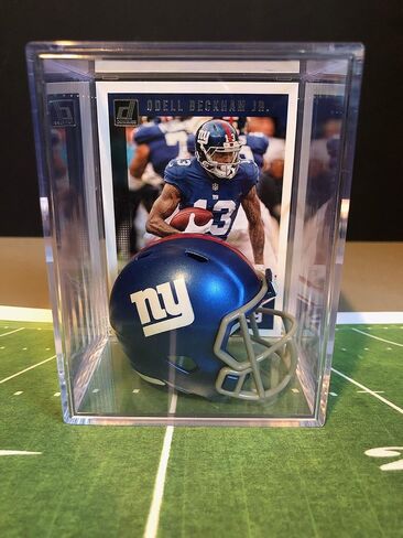 New York Giants NFL Helmet Shadowbox مع بطاقة Odell Beckham Jr in Saudi Arabia