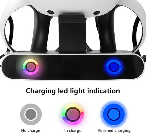 PS VR2 Controller Charging Station, PS VR2 Stand Charger with Type-C Adapter, Dual PS VR2 Controller Charging Stand with LED Indicator and Charger Cable in Kuwait