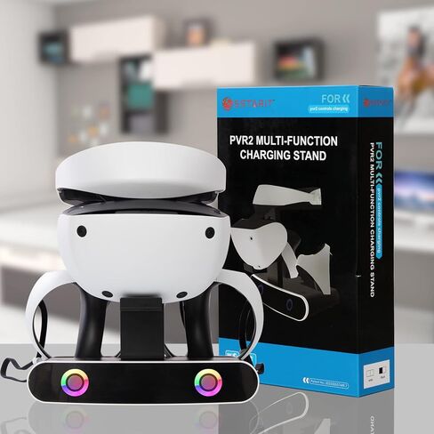 PS VR2 Controller Charging Station, PS VR2 Stand Charger with Type-C Adapter, Dual PS VR2 Controller Charging Stand with LED Indicator and Charger Cable in Kuwait