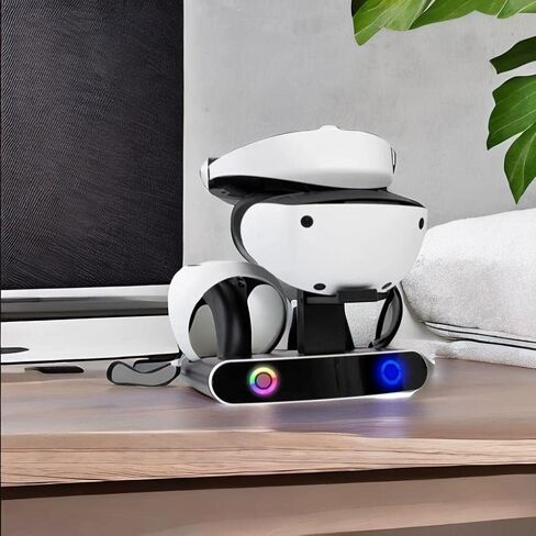 PS VR2 Controller Charging Station, PS VR2 Stand Charger with Type-C Adapter, Dual PS VR2 Controller Charging Stand with LED Indicator and Charger Cable in Kuwait