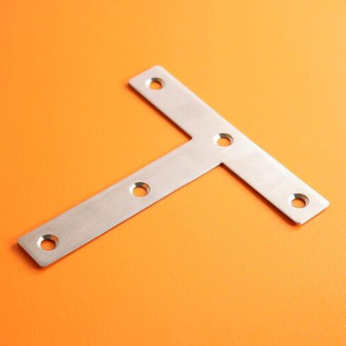 Stainless Steel Mending Bracket Plate ULIFESTAR T Type Mending Plate,Flat Repair Plate for Wood,Metal Straight Fixing Joining Shelf Support for Shelves,Furniture and Cabinet 10 Pack (1.6x1.6'') in Saudi Arabia