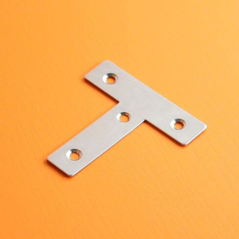 Stainless Steel Mending Bracket Plate ULIFESTAR T Type Mending Plate,Flat Repair Plate for Wood,Metal Straight Fixing Joining Shelf Support for Shelves,Furniture and Cabinet 10 Pack (1.6x1.6'') in Saudi Arabia