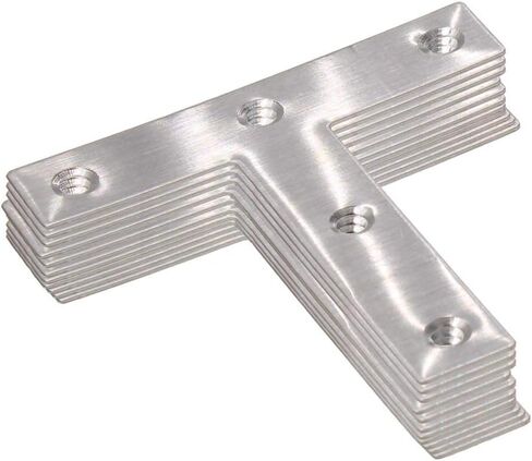 Stainless Steel Mending Bracket Plate ULIFESTAR T Type Mending Plate,Flat Repair Plate for Wood,Metal Straight Fixing Joining Shelf Support for Shelves,Furniture and Cabinet 10 Pack (1.6x1.6'') in Saudi Arabia