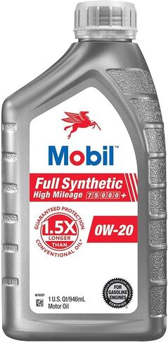 Mobil Full Synthetic High Mileage Motor Oil 0W-20, 1 Quart (6-pack) in Saudi Arabia