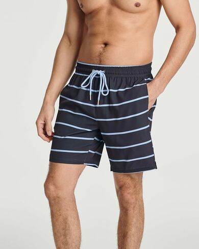 Real Essentials 3 Pack: Men's 7" 2 in 1 Swim Trunks with Compression Liner - Quick Dry Bathing Suit with Back Pocket in Saudi Arabia