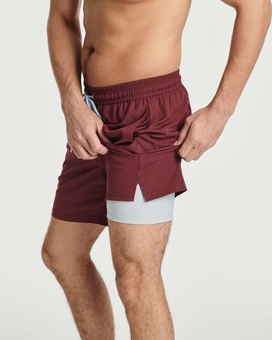 Real Essentials 3 Pack: Men's 7" 2 in 1 Swim Trunks with Compression Liner - Quick Dry Bathing Suit with Back Pocket in Saudi Arabia