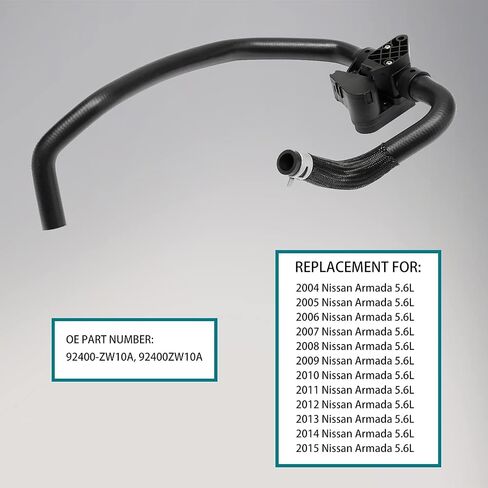 صمام التحكم في خرطوم مدخل السخان متوافق مع 2004-2015 Nissan Armada 5.6L يستبدل # 92400-ZW10A، 92400ZW10A in Saudi Arabia