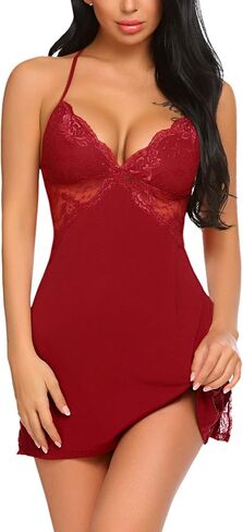 Avidlove Women Chemises Lingerie Lace Babydoll Sleepwear Sexy Full Slips Mini Dress 2 Pack XX-Large in Saudi Arabia