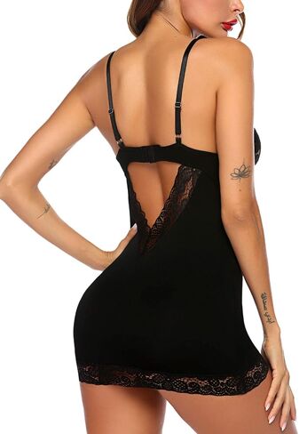 Avidlove Women Chemises Lingerie Lace Babydoll Sleepwear Sexy Full Slips Mini Dress 2 Pack XX-Large in Saudi Arabia