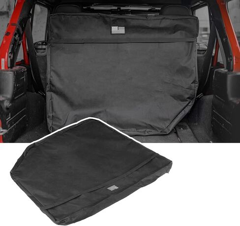 حقيبة تخزين صلبة من OFFROAD GAMERS Freedom Panel بعلم أمريكي متوافق مع 2007-2023+ Jeep Wrangler JK JKU JL JLU Sports Sahara Rubicon Unlimited Gladiator ببابين و4 أبواب (علم الولايات المتحدة وأسود) in Kuwait