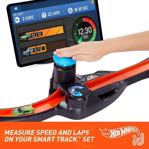 Hot Wheels id Smart Track يقيس السرعة ويحسب اللفات والمركبات التي يمكن التعرف عليها بشكل فريد من عمر 8 سنوات فما فوق in Saudi Arabia