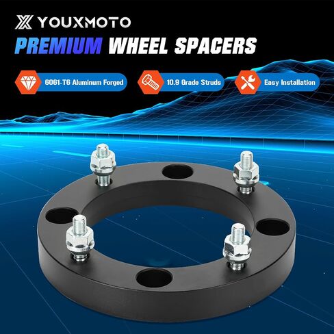 Youxmoto 4x156 1 بوصة ATV محولات عجلة الفواصل 131 مم مناسبة لـ Polaris Diesel Ranger Sportsman Xplorer، مناسبة لـ Kawasaki KEF300 KSF250 KXF250 مع 3/8"-24 ترصيع (4 قطع) in Kuwait