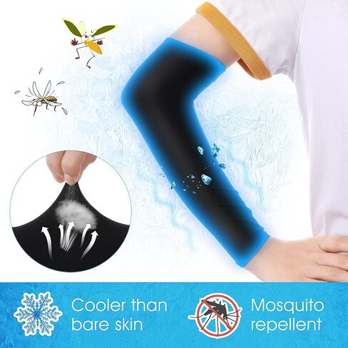 Yolev 2 Pairs Arm Sleeves for Kids UV Sun Protection Sleeves Compression Sleeves for Boys Girls in Saudi Arabia