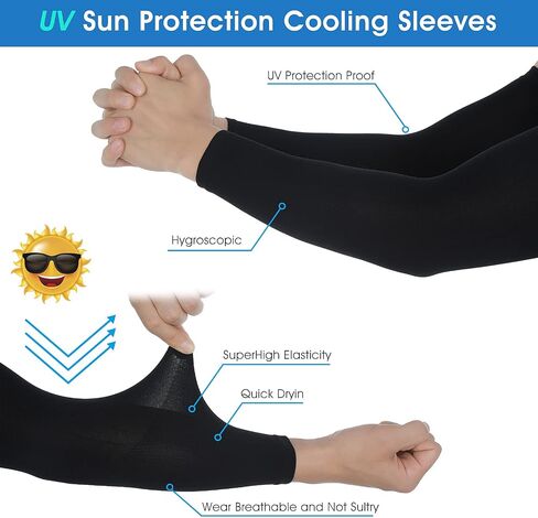 Yolev 2 Pairs Arm Sleeves for Kids UV Sun Protection Sleeves Compression Sleeves for Boys Girls in Saudi Arabia